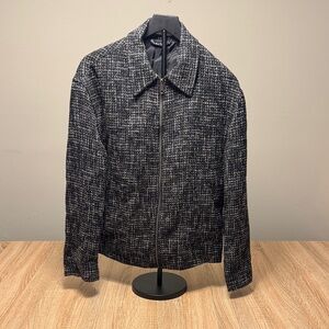 Zara Black White Tweed Jacket